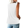 thumbnail image 4 of Amoretu Womens Ribbed Tank Tops Loose Fit Casual Vest Shirts White XXL, 4 of 7