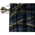 thumbnail image 3 of Marble Texture Valances Curtain for Kitchen Cafe, Abstract Alcohol Ink Dark Print Window Treatment Valances Short Curtains Rod Pocket Drape for Dining Room Home Decor, 54x18inch, 3 of 6