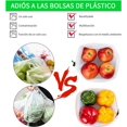 thumbnail image 2 of Bolsas Reutilizables 15 PCS, Bolsas de Tela Malla, Organizador de Verduras y Frutas, Bolsas para Supermercado Gran Capacidad, Bolsas para Mandado Ligera y Transpirable, 2 of 4