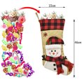 thumbnail image 3 of Bolsa de dulces a cuadros Adornos de árbol Sacos de calcetín de Navidad para chimenea (Muñeco de nieve) Ehuebsd libre de BPA, 3 of 6