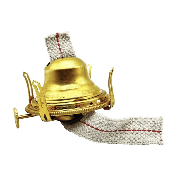 Light of Mine: Queen Anne Solid Brass Replacement Burner for Antique Hurricane Lamps - 1 Pack