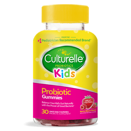 Culturelle Daily Probiotic for Kids Ages 3+, Digestive Health & Immune Support, Berry Flavor, 30 Gummies