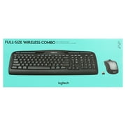 Logitech Full Size Wireless Combo Adjustable Tilt Bluetooth Computer Keyboard & Mouse Type Set, Black, 1 Pack