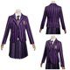 thumbnail image 1 of Uniforme escolar Addams Enid para niños y niñas, disfraz de Cosplay, falda púrpura para mujeres y niñas, traje de fiesta de Carnaval y Halloween, 1 of 3