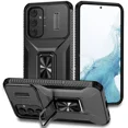thumbnail image 1 of Armor Shockproof Phone Case for Samsung Galaxy S25 Ultra, Slide Push Window Lens Protection, Durable Back Cover (Black,for S25 Ultra), 1 of 7