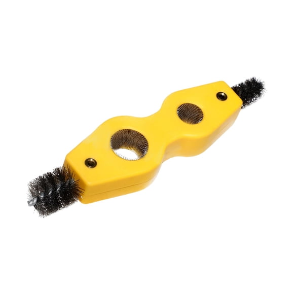 Limpiador de cepillos de batería para prevenir la corrosión, apto para cables, tuberías de cobre y camiones. Amarillo