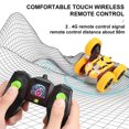 thumbnail image 2 of SIYTUAU Childrens Rechargeable Double Sided Stunt Car With 360 Rotating Tumbling Twisting Led Lights Yellow Color Plastic Material Remote Control Fun Play Vehicle Yellow, 2 of 7