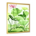 thumbnail image 2 of Designart 'Ancient Lotus Leaves In The Pond' Traditional Framed Art Print, 2 of 4