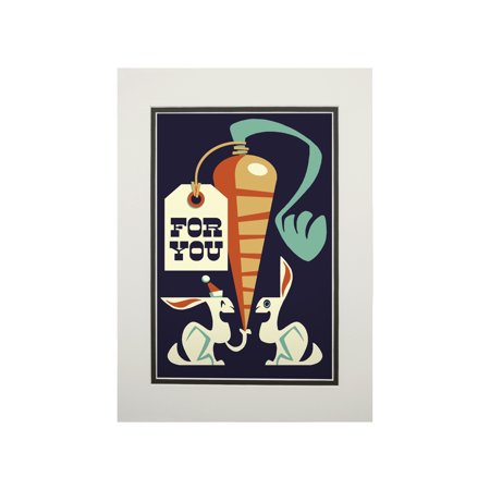 

For you Rabbits Retro Christmas Lantern Press Artwork