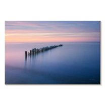 Elephant Stock Lake Superior Old Pier Ii Wall Art - Horizontal Canvas Wall Art - Living Room Wall Decor - Nature Canvas - Orange And Black Decor By Alan Majchrowicz - 12" x 8"