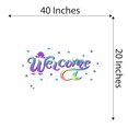 thumbnail image 4 of Beautiful Welcome Watercolor Girls Love Beautiful Crown Prince Unicorns Royalty Sweet Dreams Decorating Holiday Gift Ideas Bedroom Wall Decal Sticker - Size: 40 In X 20 In, 4 of 5