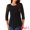 Black, variant on DARING DIVA Pleated Double Layers Mesh Blouse S Wine Red