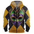 thumbnail image 3 of Resicozy Mardi Gras Full-Zip Up Hooded Casual Sweatshirts with Pockets Long Sleeve Sweatshirt Sports 2026 Hooded Jackets Black XL, 3 of 4