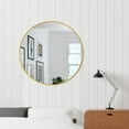 thumbnail image 3 of Gleamira 42" Round Wall Vanity Mirror Bathroom Mirror with Aluminum Alloy Frame, Gold, 3 of 4