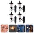 thumbnail image 4 of Miangastore Mini Wall Lamp Decor Black ABS Micro Landscaping Light Adornment for Mini House DIY 4pcs Set, 4 of 9