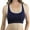 Navy/Ivory, variant on ToBeInStyle Women's Crossed Keyhole Back Sports Bra