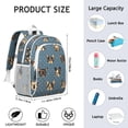 thumbnail image 5 of French Bulldogs Blue Backpack for School,Cute School Bag,Schoolbag with Adjustable Shoulder Straps & Padded Back,15"x11.42"x5.5", 5 of 5