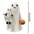 thumbnail image 3 of Halloween White Ghost Figurine,Cute Halloween Decorations Statue for Home Desk Living Room Bedroom Office and Holiday Party Desktop Ornament, 3 of 7