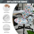 thumbnail image 5 of FKELYI Office Chair Cover Colorful Flower Print Computer Chair Slipcover Stretch Fabric Armchair Covers for Swivel Boss Chair Anti-Dust Furniture Decoration, Small, 5 of 6