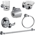 thumbnail image 1 of Juego De 6 Accesorios Para Baño Alfa  Metálico Cromado Zinc Y Acero Inox Mod088, 1 of 3