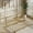 Gold, variant on Rugerasy Twin Size Daybed, Metal Daybed Frame with Trundle,Mattress Foundation Platform Sofa Bed,Heavy Duty Metal Slats with Lockable Casters for Bedroom, Living Room,Pink