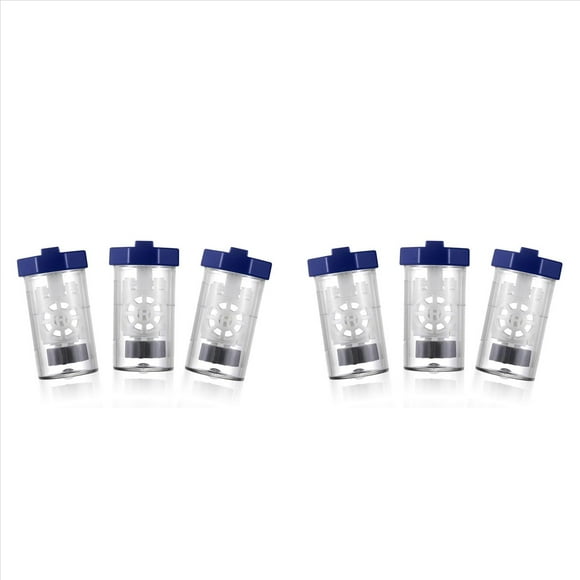 Limpiador de Estuche para Lentes de Contacto con Peróxido de Hidrógeno de 6 Piezas, Lavadora con Clip Rígido para Lentes de Contacto Esclerales Oculares, Portátil