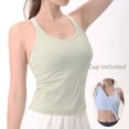 thumbnail image 4 of Chaleco corto con almohadilla para el pecho para correr, fitness, ropa clásica de yoga, transpirable, de secado rápido, para mujer, 4 of 6