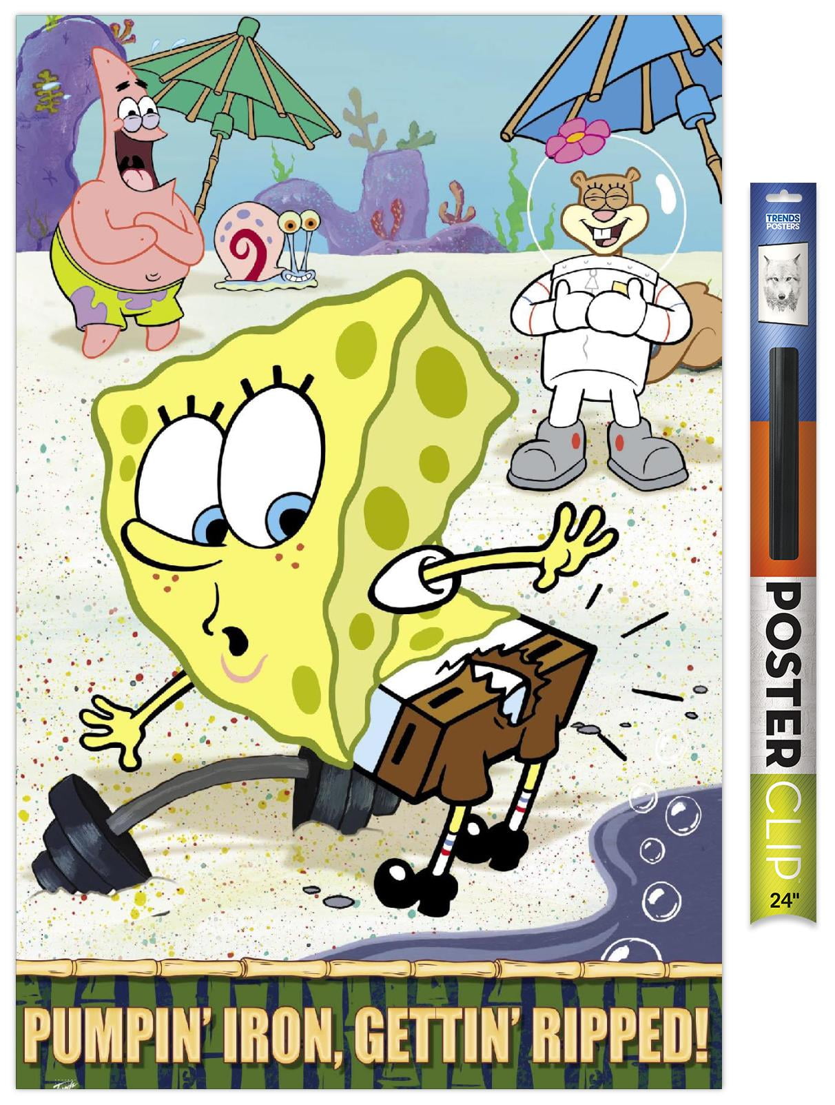 Nickelodeon Spongebob Ripped Premium Poster and Poster Clip Bundle