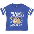 thumbnail image 3 of Inktastic My Great Grandma Loves Me with Sloth and Hearts Boys or Girls Toddler T-Shirt, 3 of 5