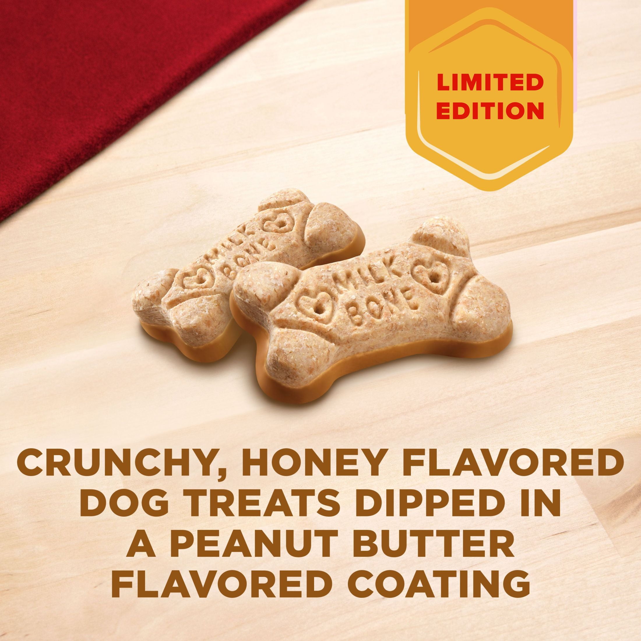 Milk-Bone Dipped Honey Flavored Biscuits With Peanut Butter Flavored Coating, 10 oz