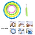 thumbnail image 4 of ZheElen Set of 4 Circle Looms Knitting Set includes 4 sizes Kit with Hook Needle Easy to Use DIY Plastic, 4 of 6