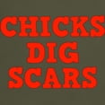 thumbnail image 3 of CafePress - Chicks Dig Scars T Shirt - Men's Classic Graphic Cotton T-Shirt, 3 of 4