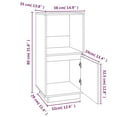 thumbnail image 4 of vidaXL Buffet Gris 38x35x80 cm Pin Massif, 4 of 5