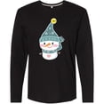 thumbnail image 3 of Inktastic Cute Christmas Snowman in Blue Hat and Scarf Long Sleeve T-Shirt, 3 of 5