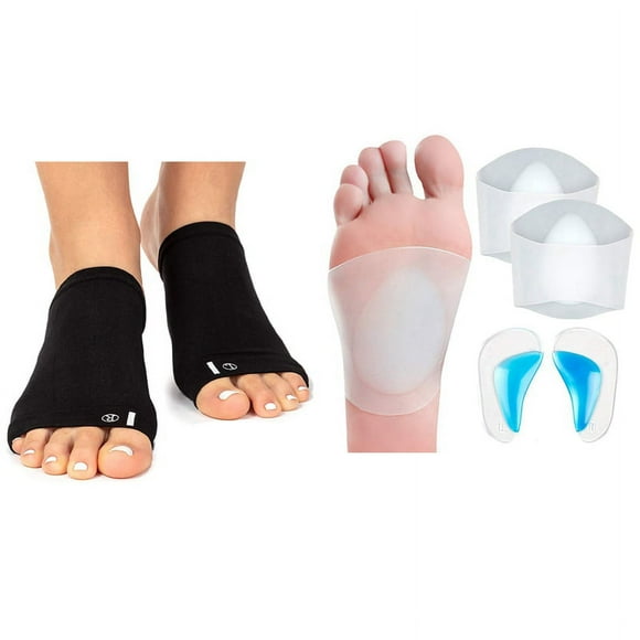 2 Paires Manchons/semelles de Chaussures pour Fasciite Plantaire et Orthèse de Soutien de Voûte Plantaire pour Pieds Plats 2 Paires Orthèse de Soutien pour Fasciite Plantaire