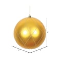thumbnail image 2 of Vickerman 6" Antique Gold Matte and Glitter Swirl Ball Ornament, 3 per Box, 2 of 4