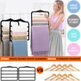 thumbnail image 4 of Organizador de armario CLODSPAC, 4 capas, de terciopelo, para pantalones, 2 unidades, 4 of 8