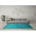 thumbnail image 3 of Ahgly Company Indoor Rectangle Oriental Turquoise Blue Industrial Area Rugs, 8' x 10', 3 of 4