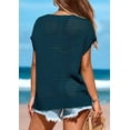 thumbnail image 2 of PRETTYGARDEN Womens Spring Tops Summer Shirts Crochet Cap Sleeve Sweater Pullover Cute Crew Neck Beach Cover Ups, 2 of 8