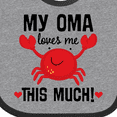 thumbnail image 4 of Inktastic Oma Loves Me Grandson Boys or Girls Baby Bib, 4 of 4