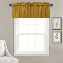 VargottomSolid CottonValancesRod PocketValancesFor WindowsCurtain Toppers One Panel,56x18 Inches, Mustard Yellow