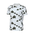 thumbnail image 6 of Wukai Sea Turtle Print Men's Short-Sleeved Mesh T-Shirt,Quick-Dry Short Sleeve Workout T-Shirt-, 6 of 8