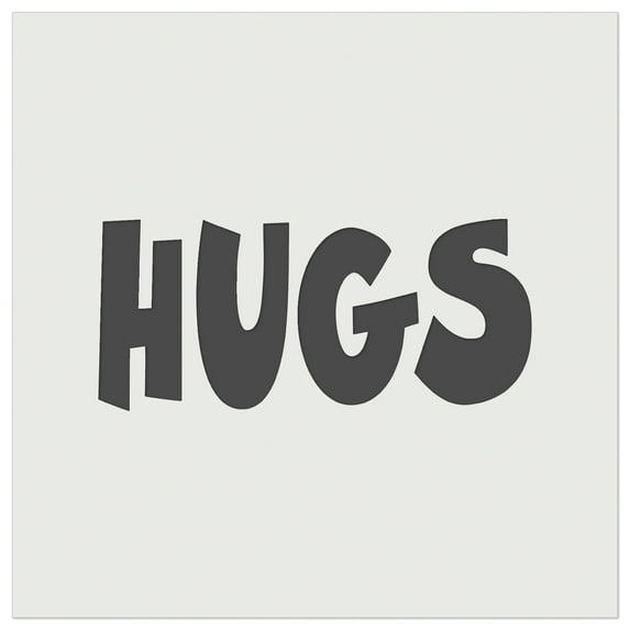 Hugs Fun Text Love DIY Cookie Wall Craft Stencil - 5.5 Inch