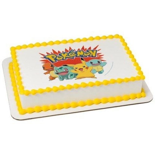 Pokemon - It On! Edible Icing fits 1/4 Sheet cake larger - Walmart.com