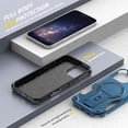 thumbnail image 5 of for iPhone 16e Phone Case with Adjustable Kickstand,Compatible with MagSafe Shockproof Anti-fall Bumper Cases Heavy-Duty Magnetic Protective Phone Case Cover for iPhone 16e,Darkblue, 5 of 7