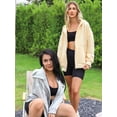 thumbnail image 3 of Sociala Long Sleeve Hooded Sweatshirts Pockets Jacket Coat for Womens Full Zip Up Hoodie, 3 of 6