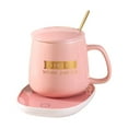 Clearance USUPDD Mug Warmer for Desk with Ceramic Mug, Heated Cup Mat ...