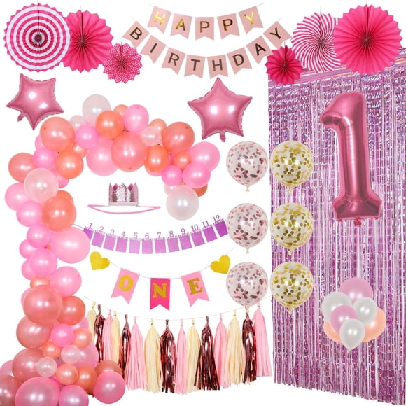 SAYDY birthday scene decoration balloon girl one year old birthday party venue decoration balloon set KC-001