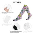 thumbnail image 5 of Lsque Cartoon Donuts Pattern Sport Compression Socks for Men & Women 15-20 mmHg Knee High Nurse Pregnant Running Medical and Travel Athletic, 5 of 6