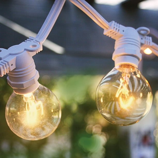 patio string lights white